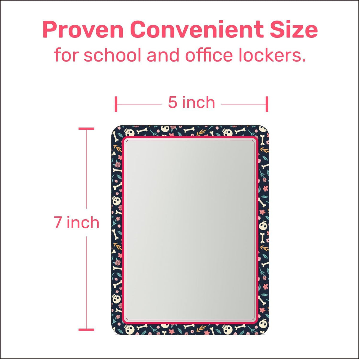 Magnetic Mirrors for Locker, 5 inch x 7 inch, 2 Pack L60359