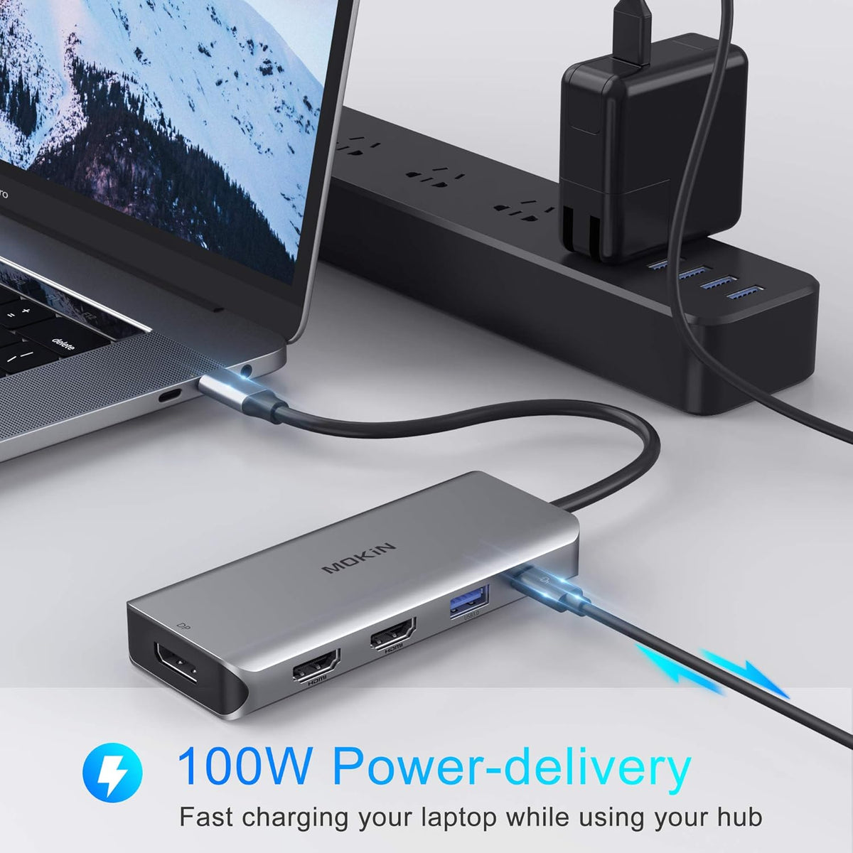 9 in 1 USB C Docking Station with Dual HDMI 4K N513