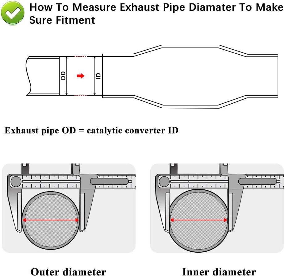 2.25 Inlet/Outlet Universal Catalytic Converter with O2 Port H174