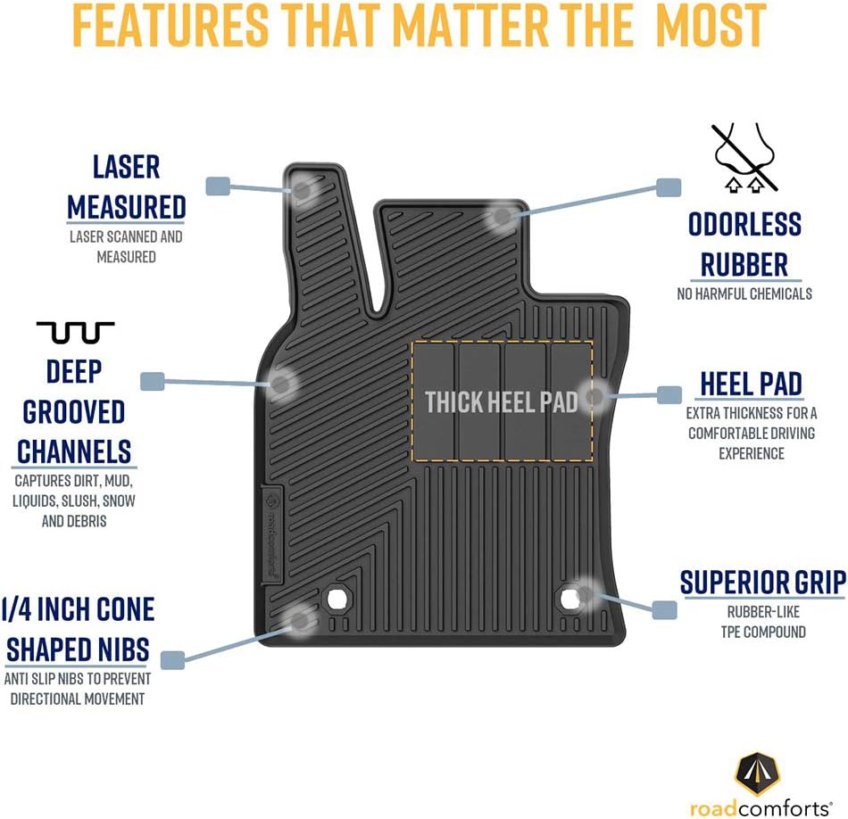 Custom Fit All Weather Floor Mats 4pcs Black Z652