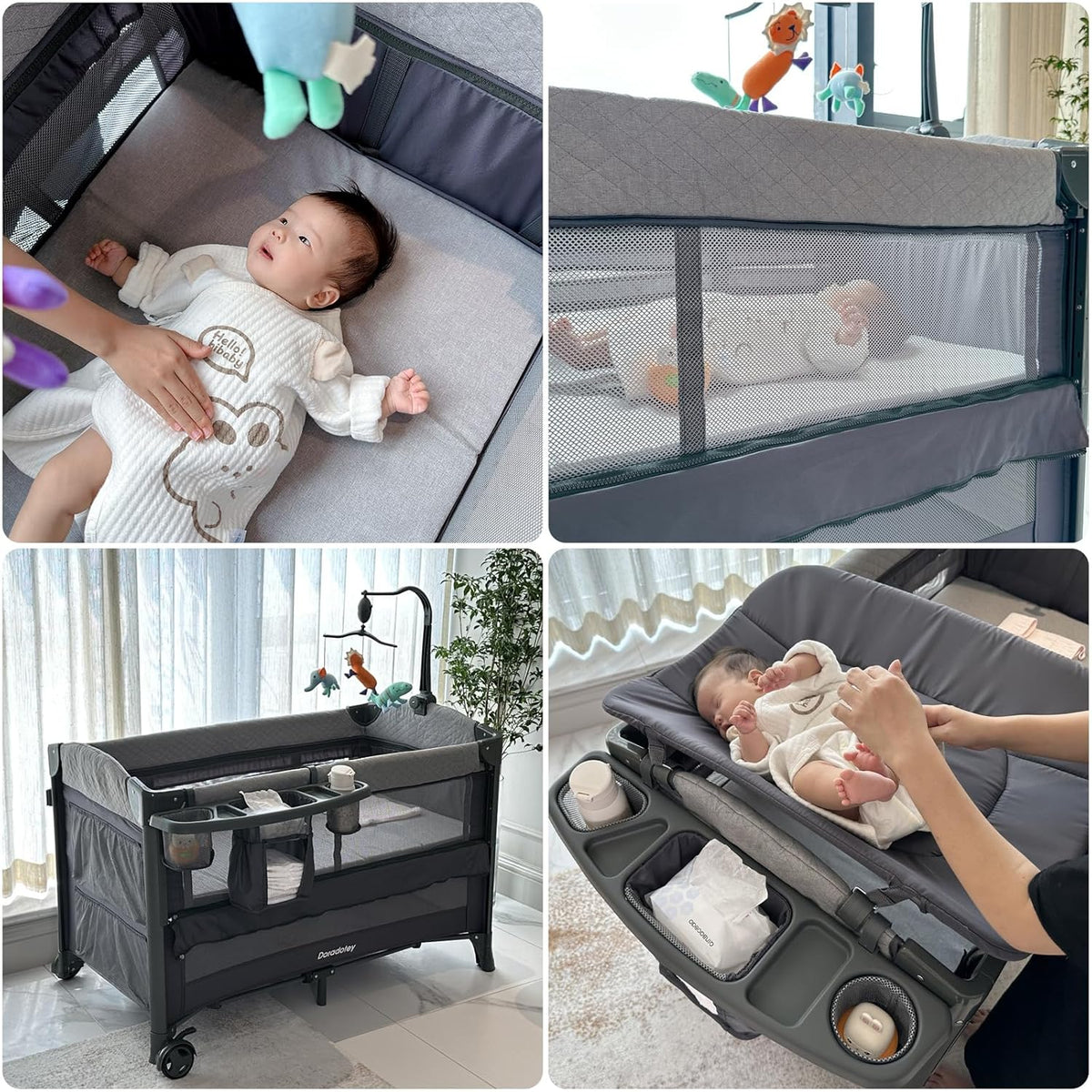 5 in 1 Pack and Play with Mattress, 3 Layers P736180