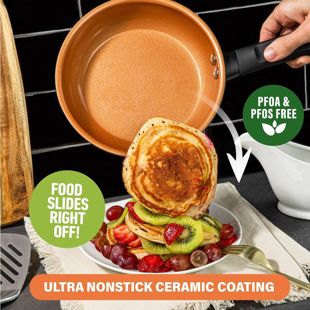 13 Piece Non Stick Hard Anodized Ceramic Cookware Set S6539