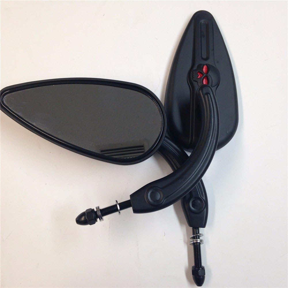 Black Teardrop Skull Zombie Mirrors R22880