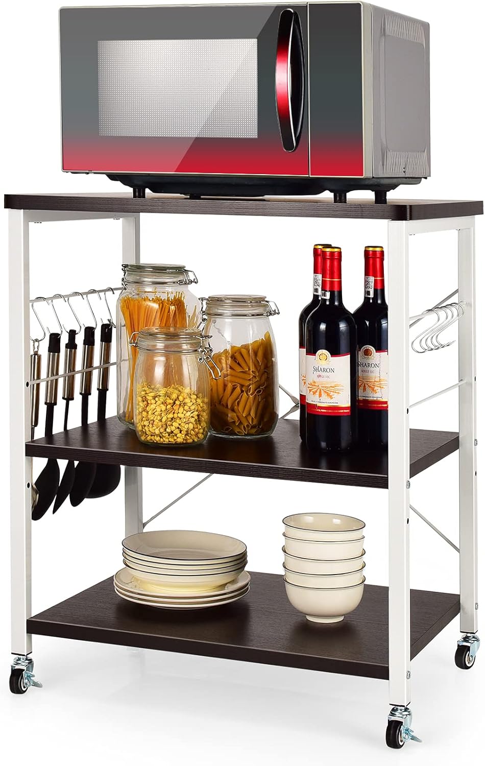 3-Tier Kitchen Baker’s Rack with 10 Hooks O3947