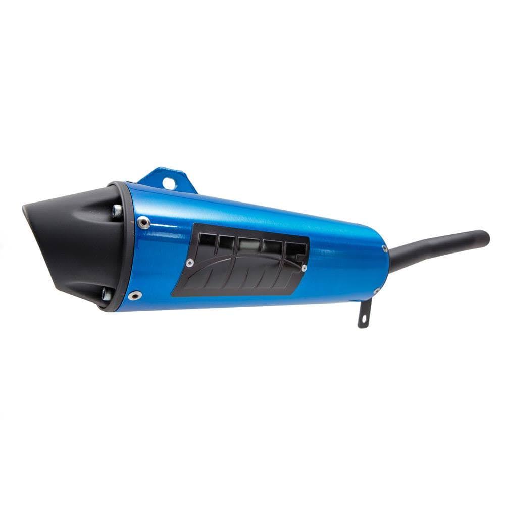 Brushed Slip on Exhaust with Turn-Down-Black End Cap B9443