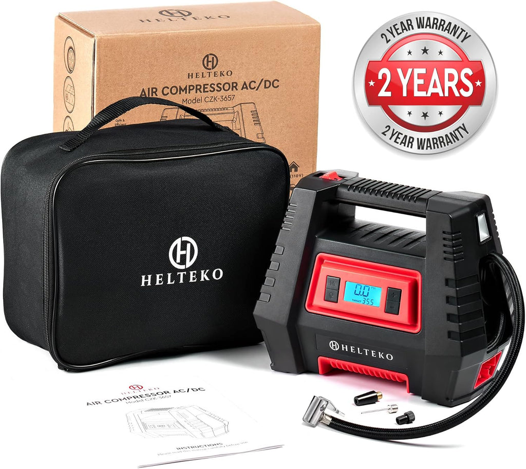 Portable AC/DC Digital Tire Inflator Air Pump T1223