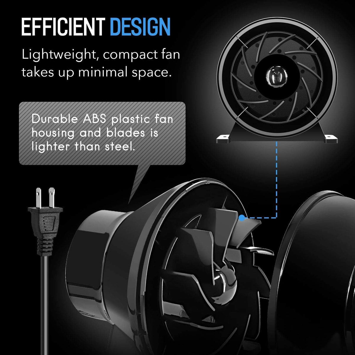 4 Inch 195 CFM Inline Duct Ventilation Fan and Air Carbon Filter Combo D6972