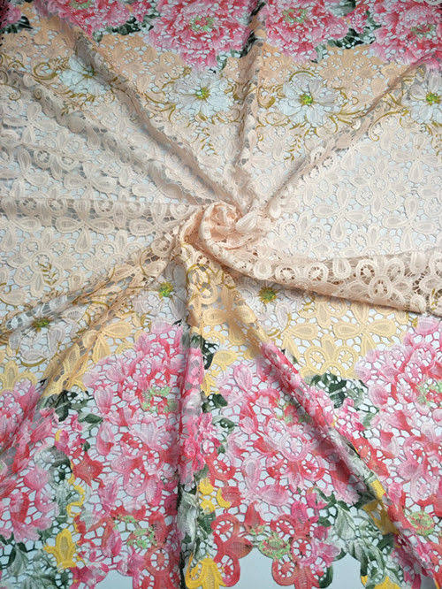 African Cord Lace Fabric Embroidery Mesh N285421