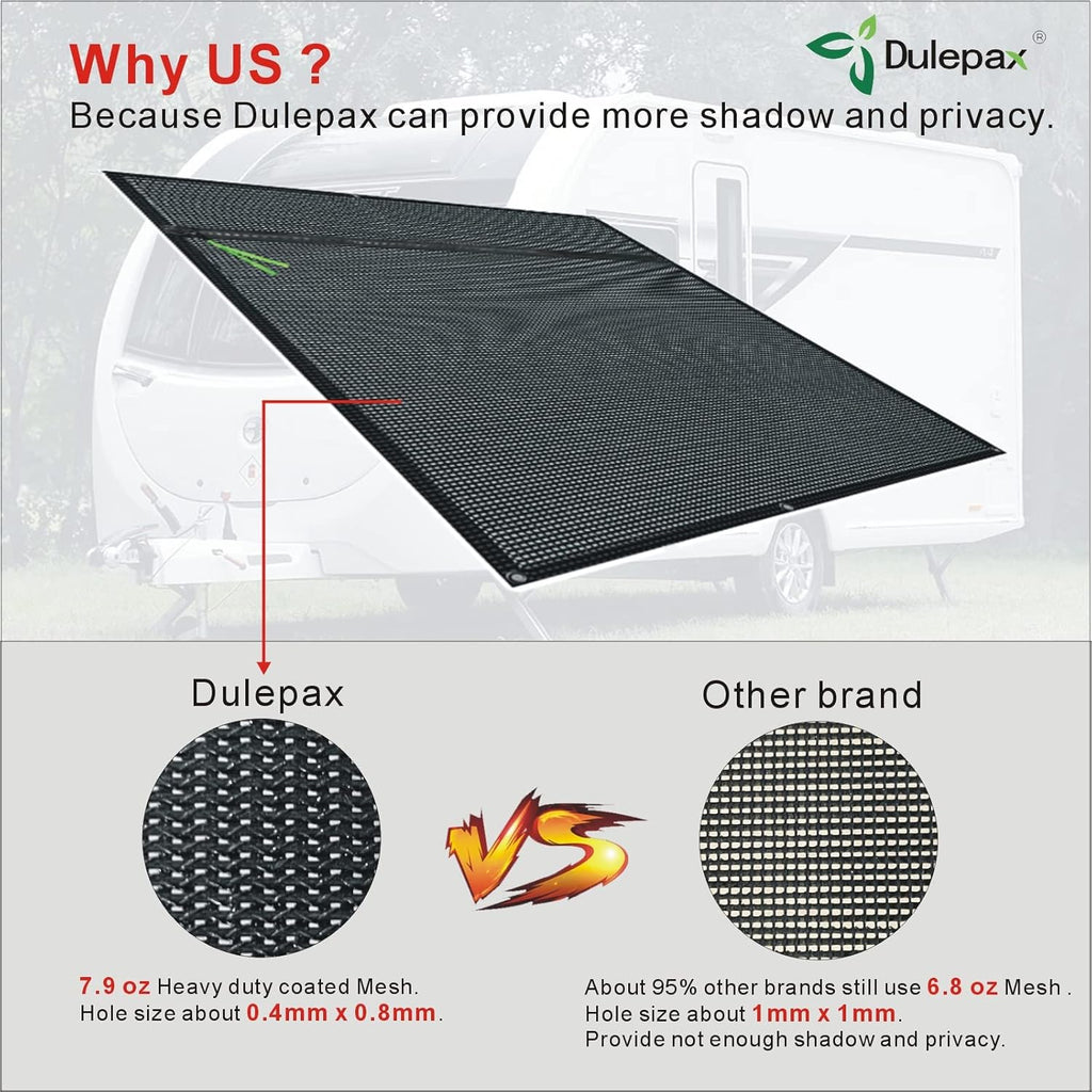 RV Awning Shade Screen with Zipper 8'X11'3'' R725230