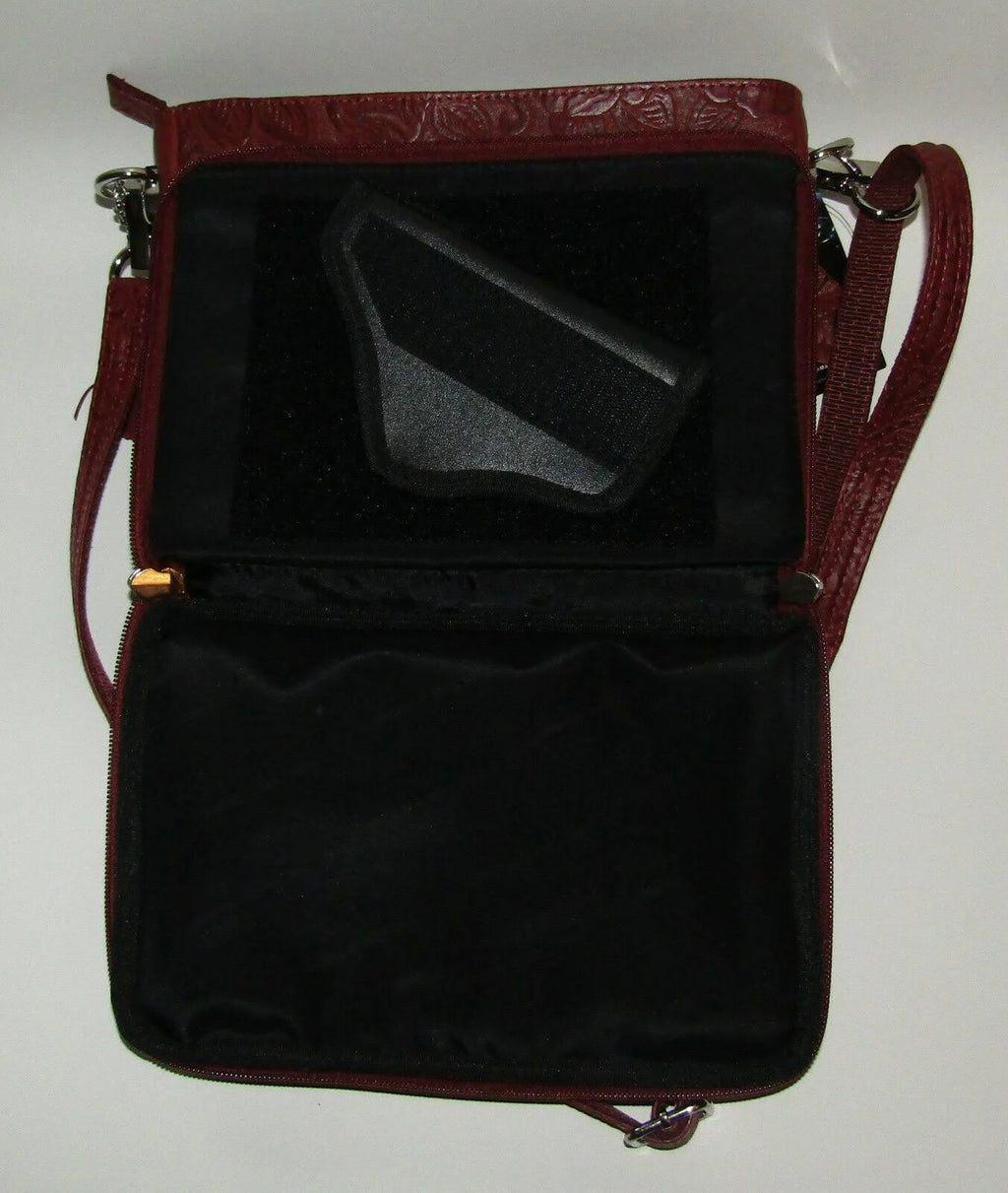 Tooled Cowhide Concealed Carry Handbag R4688