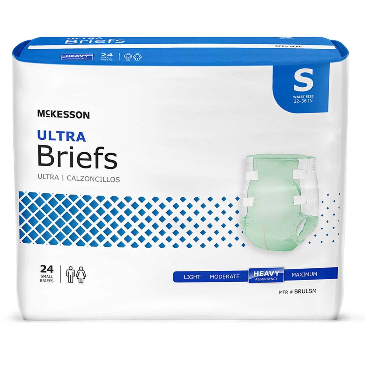 Small Ultra Heavy Absorbency Incontinence Brief Case of 96 O877