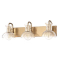 3 Light Bath Bracket Aged Brass H7955