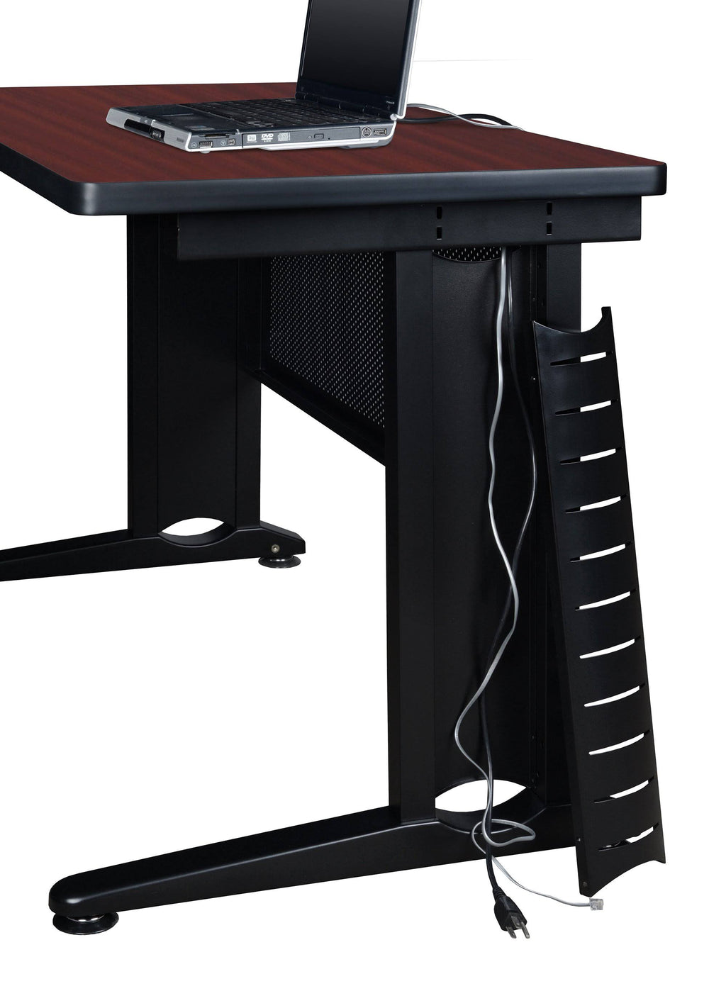 Mahogany L-Desk Shell with Return Y905395
