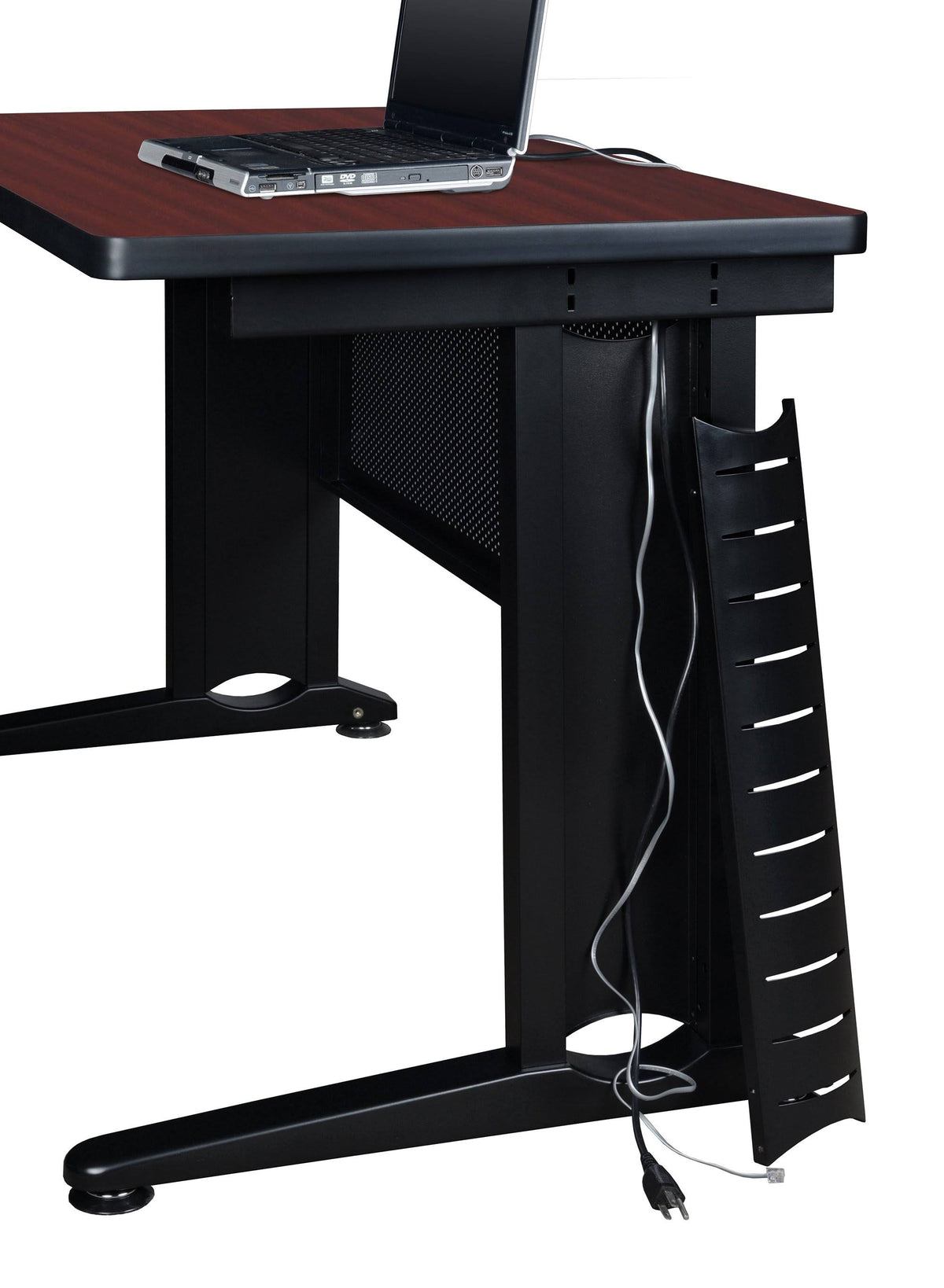 Mahogany L-Desk Shell with Return Y905395
