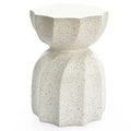 Off White Gray Cement Indoor Outdoor Side and End Table Y48962