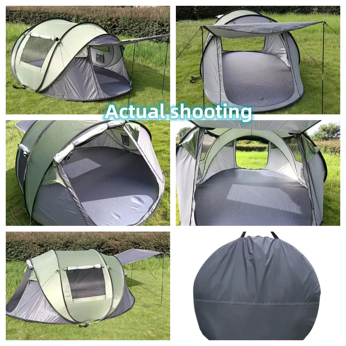 4 Person Waterproof Pop Up Tent with Vestibule L620