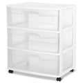 Plastic Storage Drawer Cart with 3 Clear Drawers E471706