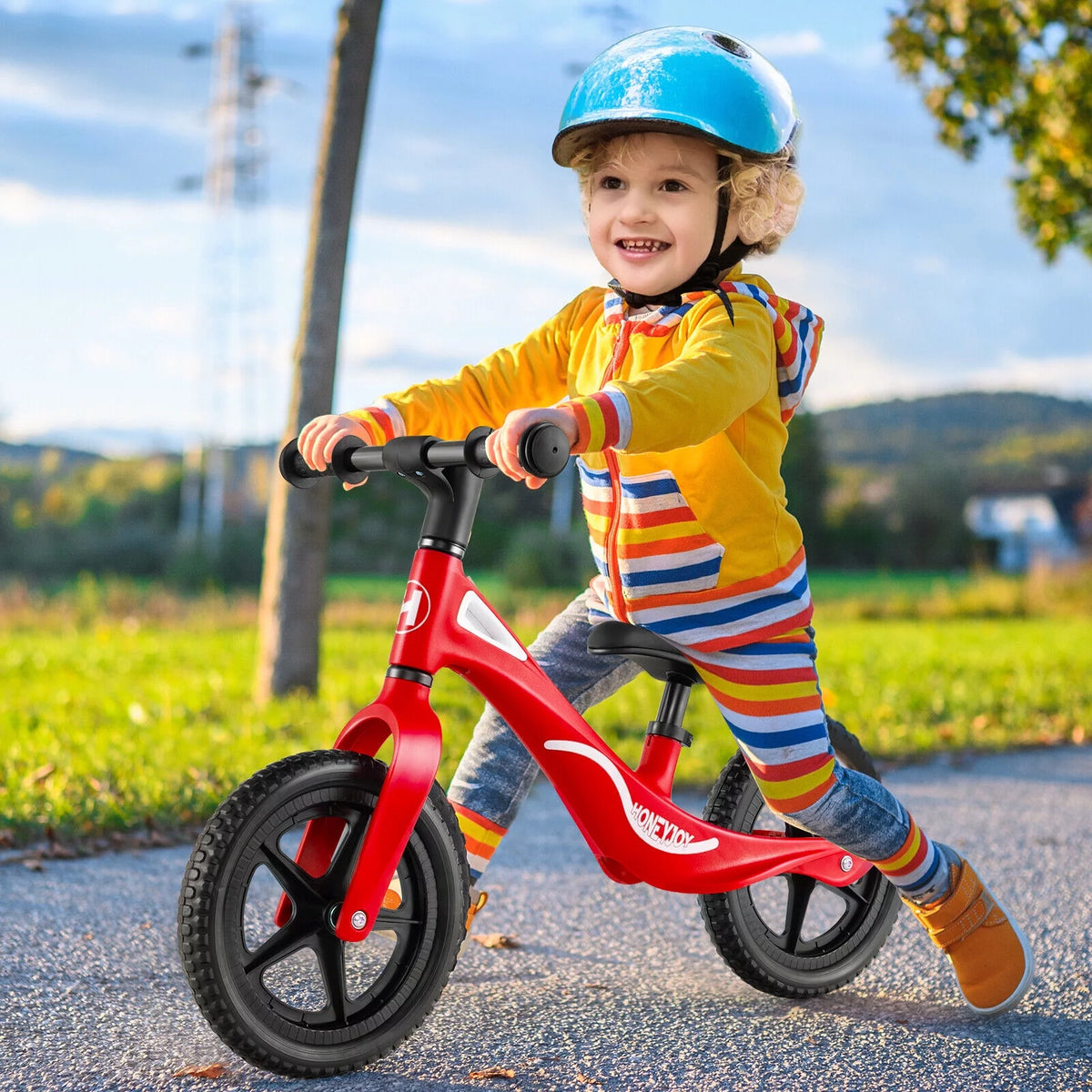 Balance Bike No Pedal Lightweight Toddler Training Bicycle with Adjustable Seat W8650