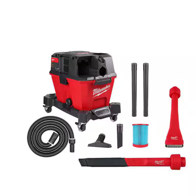 6 Gal. Cordless Wet/Dry Shop Vacuum with Hose and Flex Crevice and Brush Kit H5779