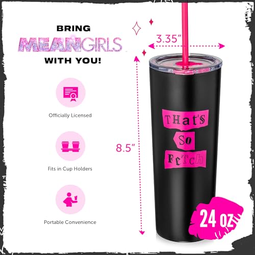 24 oz Stainless Steel Vacuum Insulated Tumbler with Lid and Straw F401960