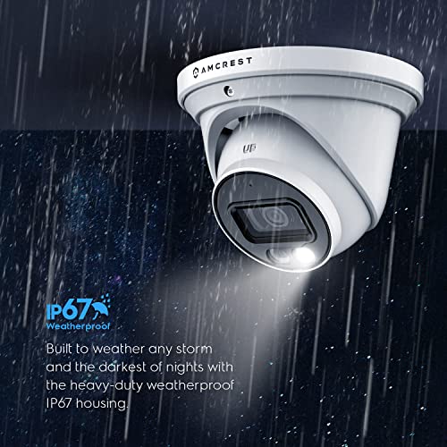 4K PoE Security Outdoor Turret Camera with Built-in Microphone N72446