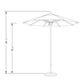 Indigo Fabric 7 1/2' Round Pulley Lift Umbrella M16123
