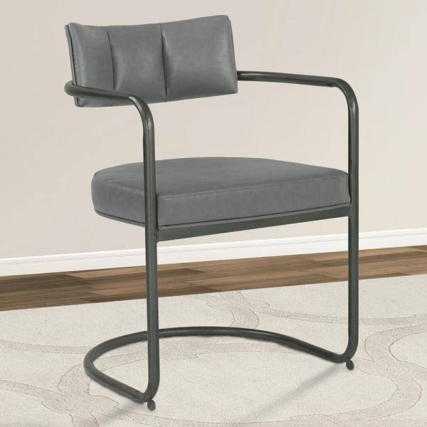 Grey Faux Leather Dining Chair (Set of 2) L331938