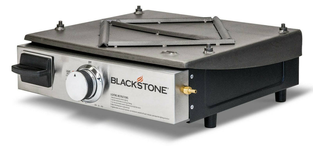 17 in. Table Top 1-Burner Portable Gas Griddle in Stainless Steel and Black K2166