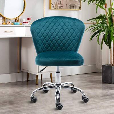 Teal Velvet Task Chair X75569