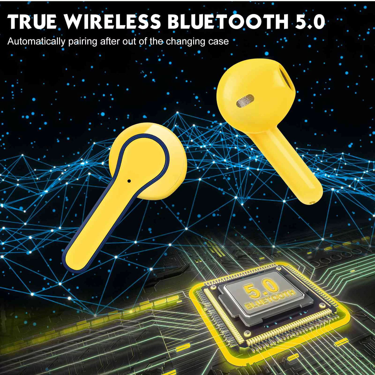 Wireless Earbuds In Ear Bluetooth Headphones with Microphone IPX7 Waterproof Q956