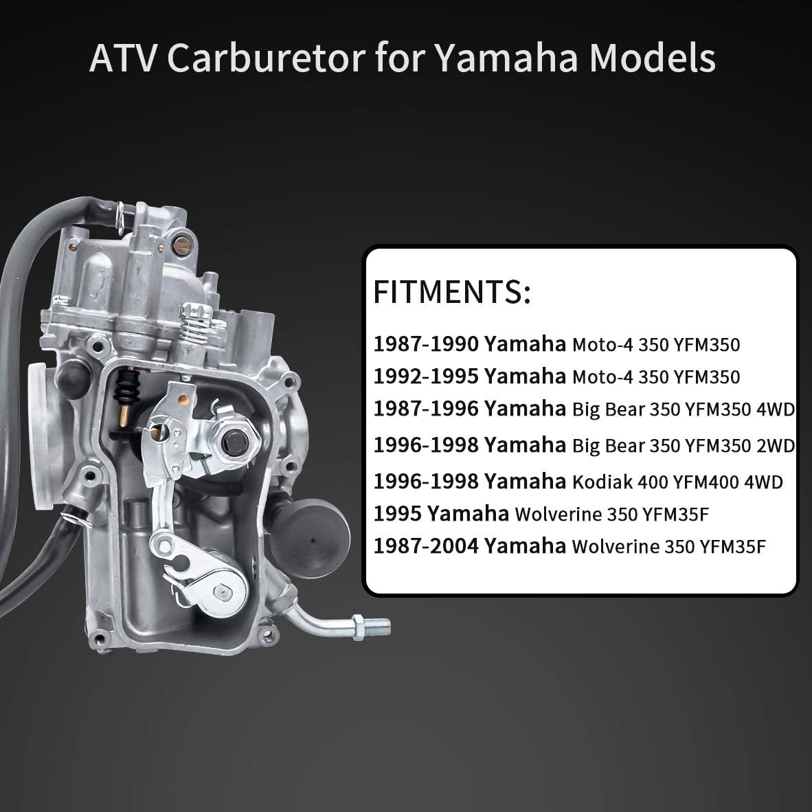 Carburetor for Yamaha Big Bear 350 YFM 350 2x4 4x4 ATV 1987-1996 V917