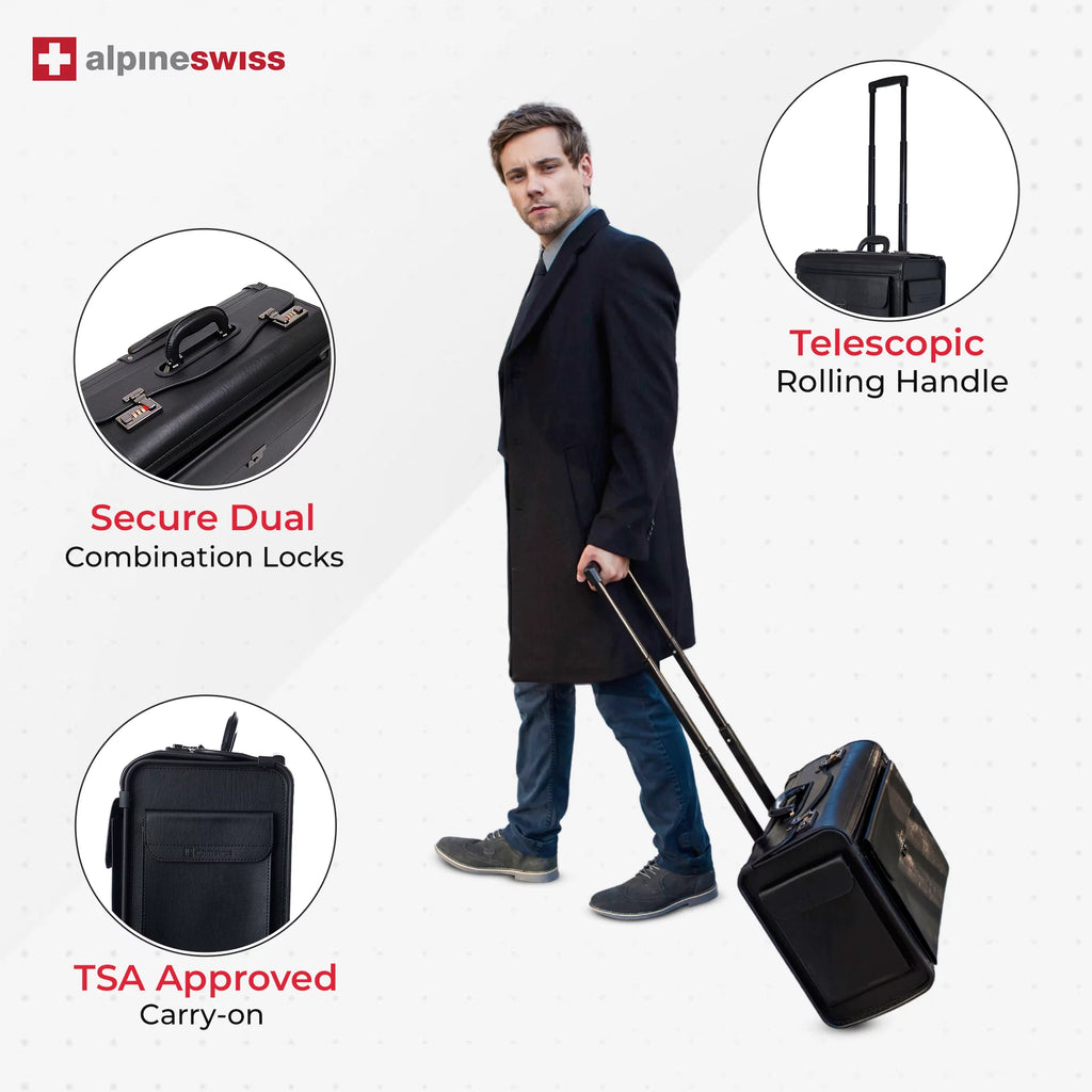 19 Wheeled Briefcase Rolling Case K44860