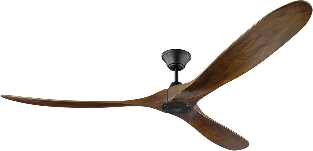 Matte Black 52 Outdoor Ceiling Fan with Remote Control U476