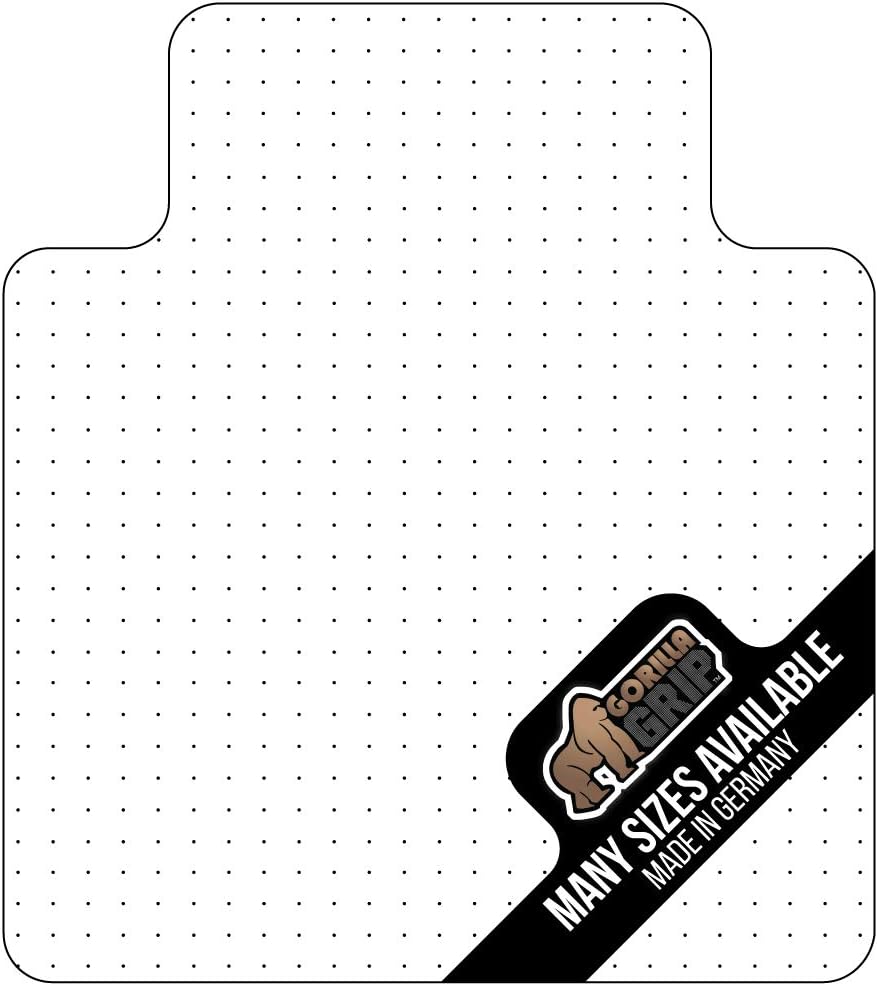 Transparent Polycarbonate Desk Chair Mat with Lip, 48x36 E8200