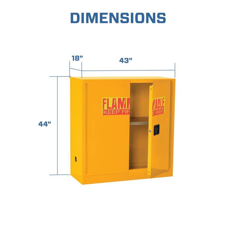 Steel Freestanding Garage Cabinet in Safety Yellow B9813