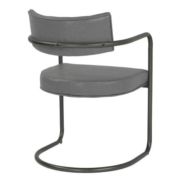 Grey Faux Leather Dining Chair (Set of 2) L331938