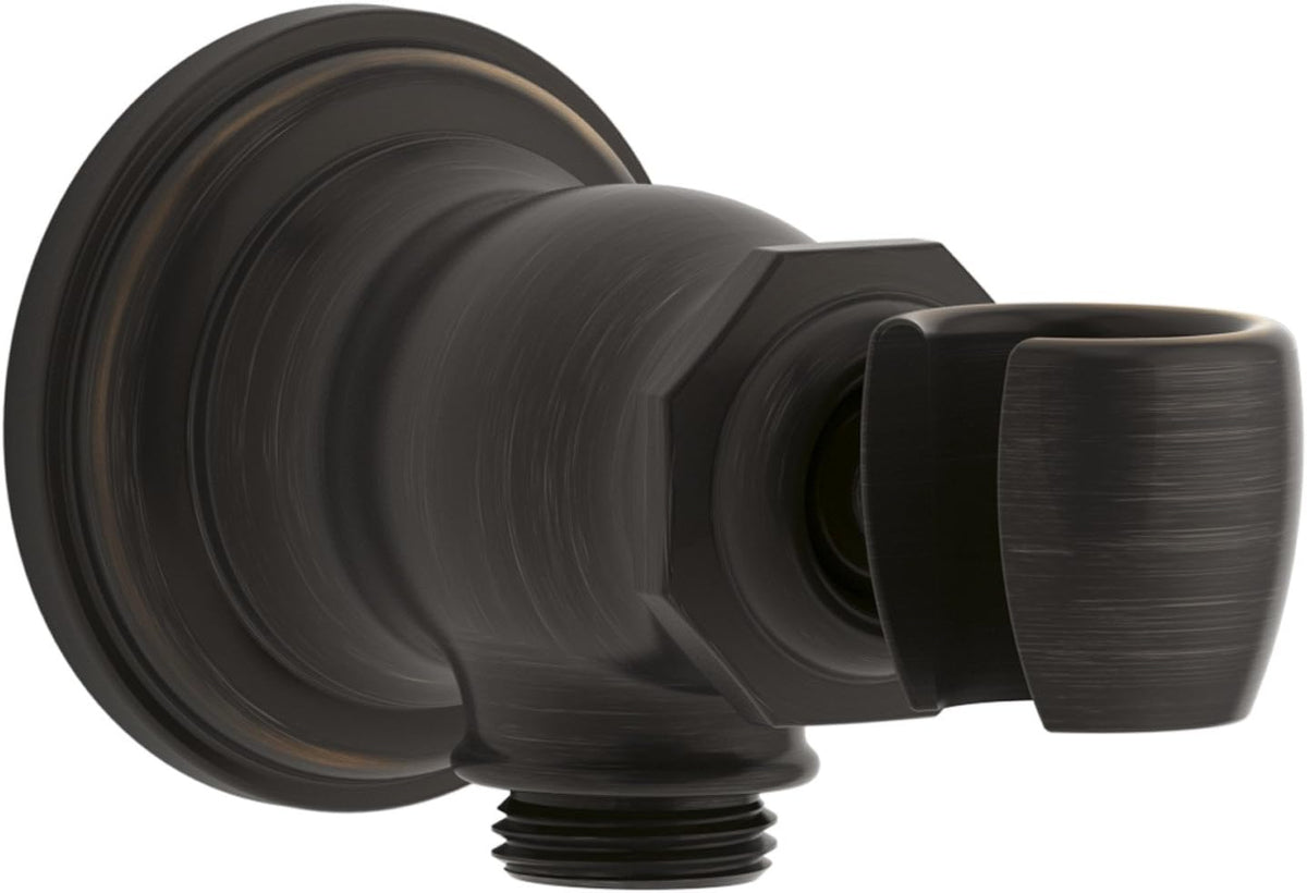 Vibrant Brushed Bronze Wall-mount Handshower Holder and Supply Elbow B843