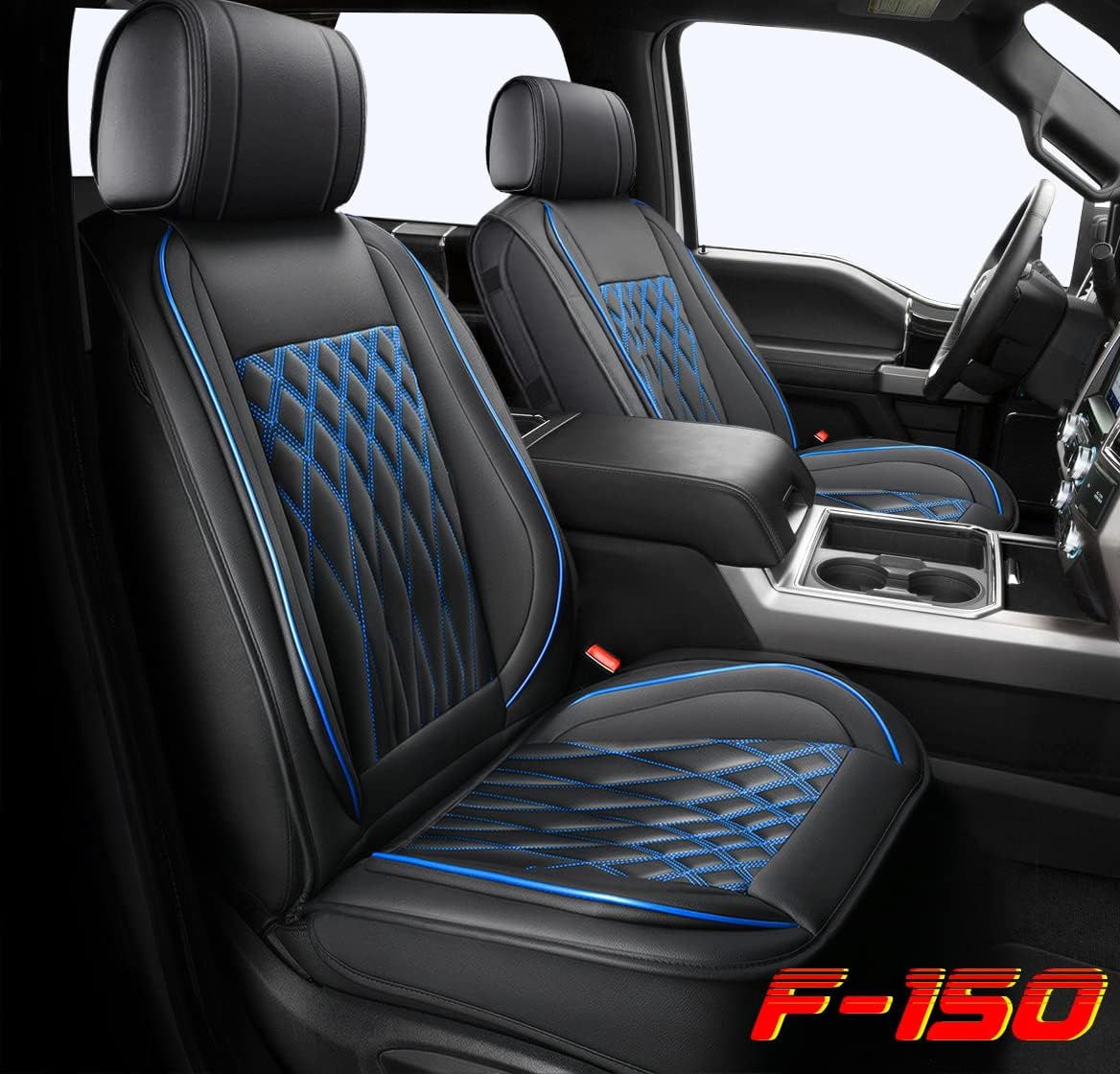 1 Pair Front Car Seat Covers Waterproof Leather B13391