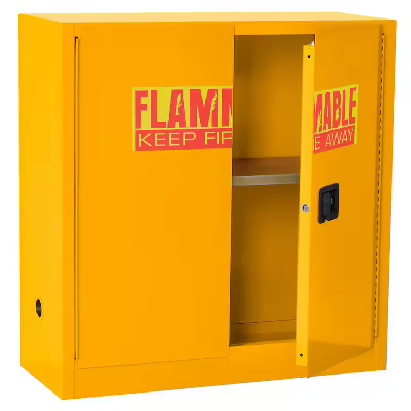 Steel Freestanding Garage Cabinet in Safety Yellow B9813
