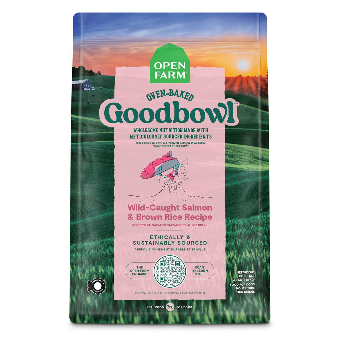 Wild Caught Salmon Brown Rice Dog Food B42624