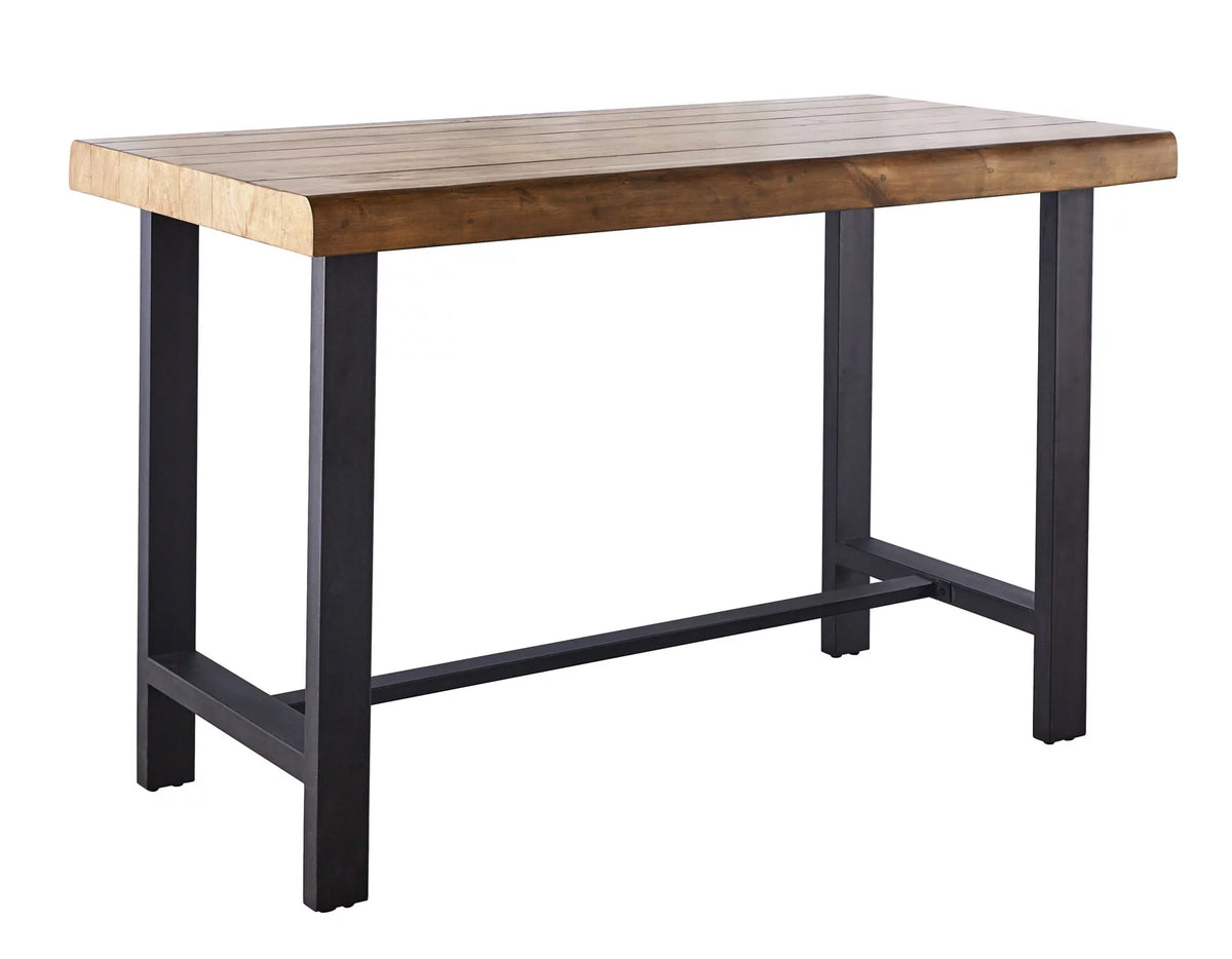 Natural Honey Wood and Metal Counter Table N489094