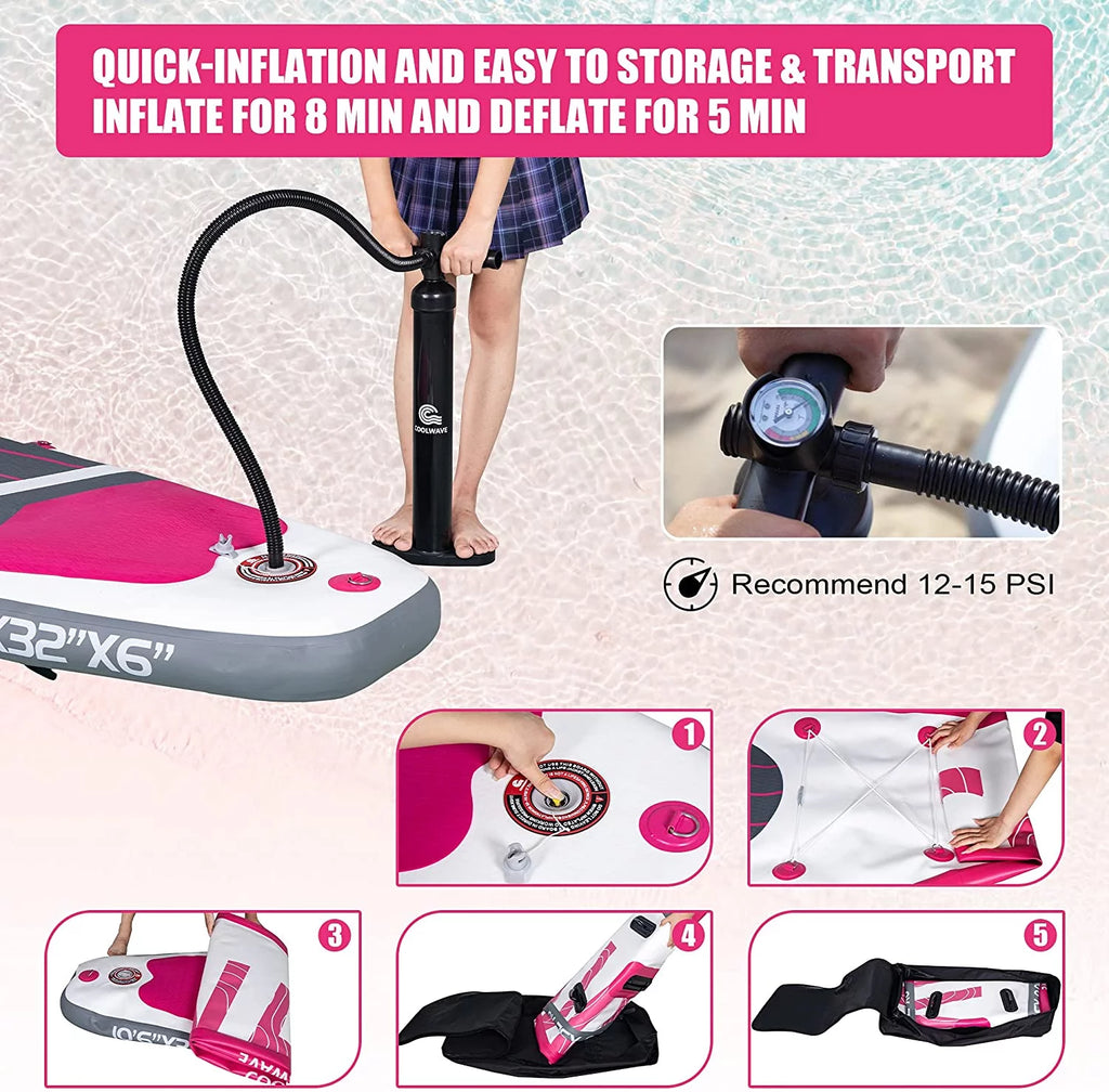Pink Inflatable Paddle Board B951506