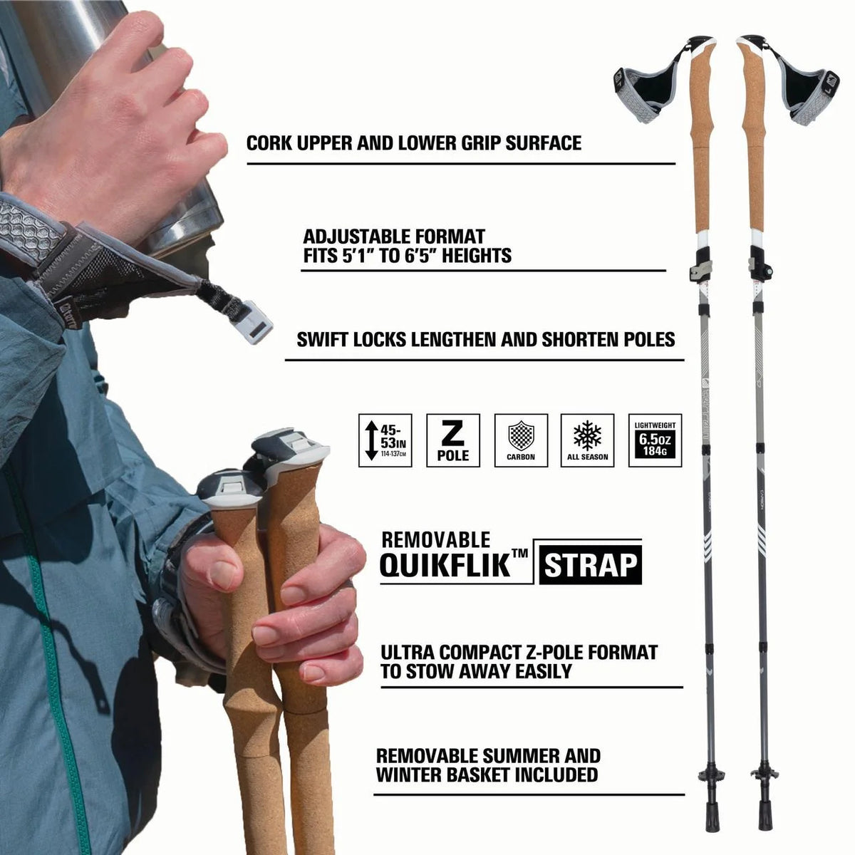 Carbon Trekking Poles S60091