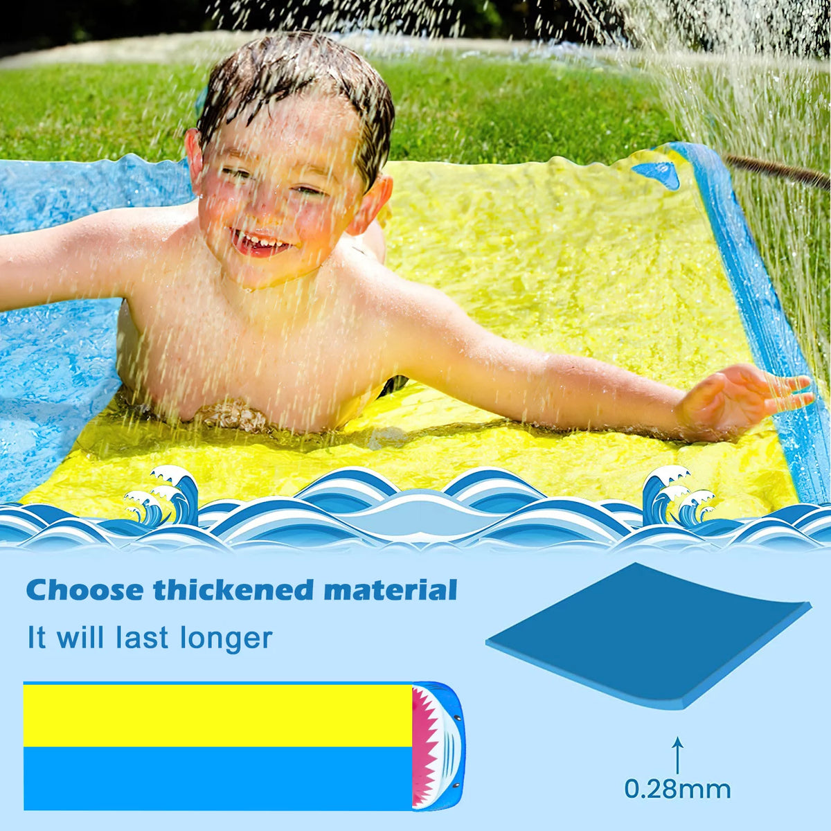 16FT Double Water Slides with Sprinklers K6095