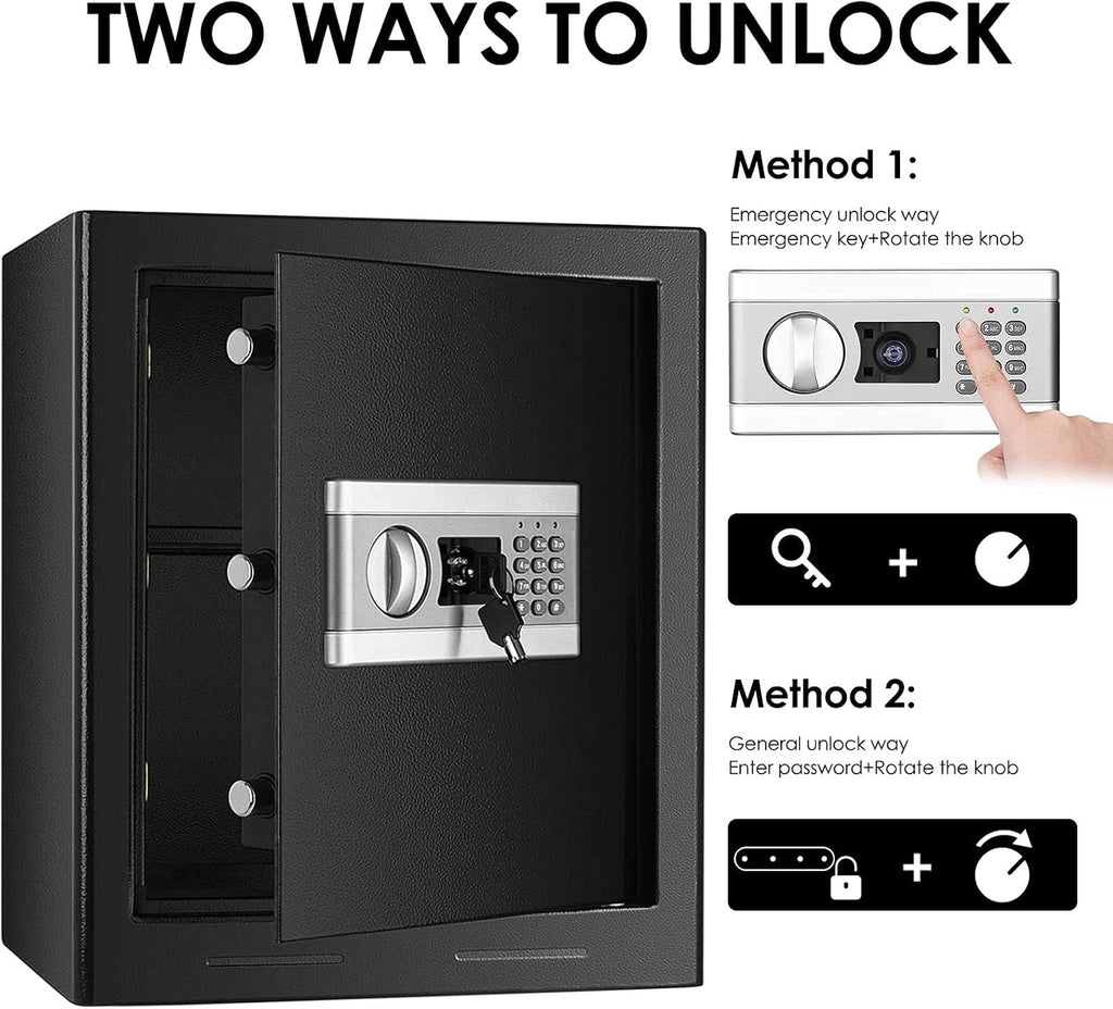 1.7 Cub Fireproof Waterproof Digital Safe Box with Keypad V79015