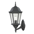 Large Outdoor Wall Lantern with Exposed Bulb Black C4671