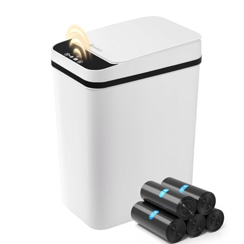 2.6 Gallon Automatic Motion Sensor Black Trash Can E515