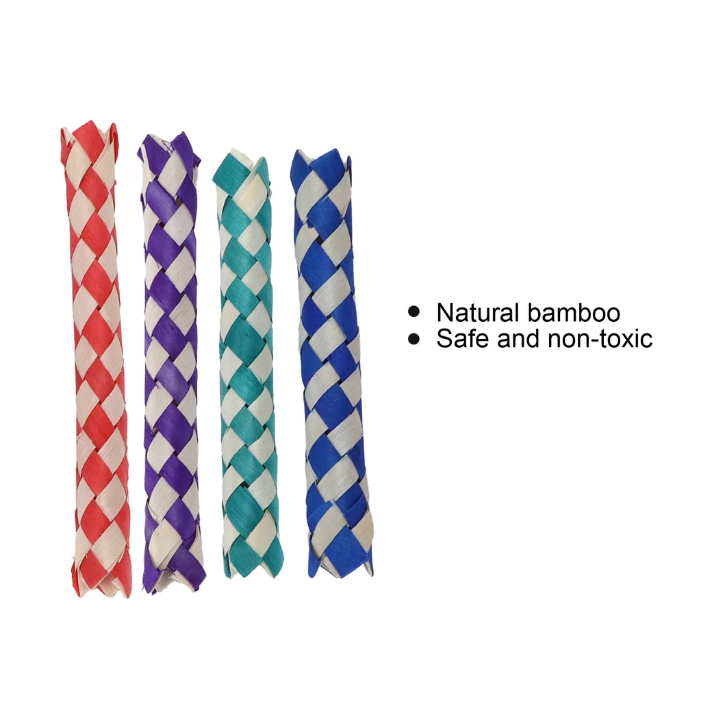 24pcs Chinese Bamboo Finger Trap, Birds Parrots Chew Toy, DIY Toy N6532