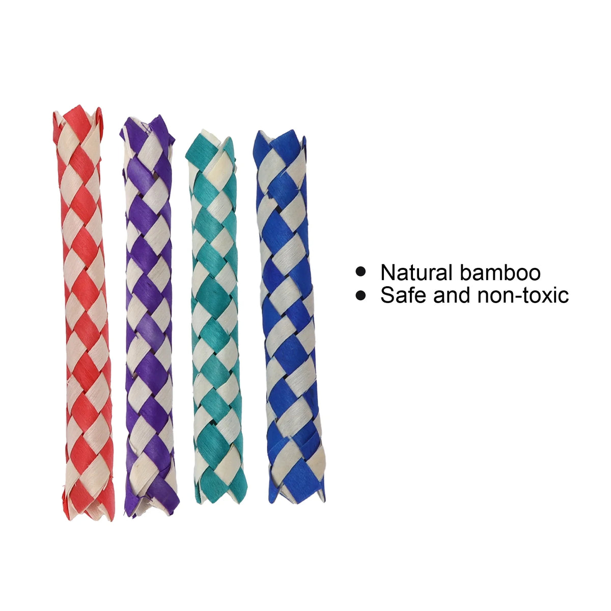24pcs Chinese Bamboo Finger Trap, Birds Parrots Chew Toy, DIY Toy N6532