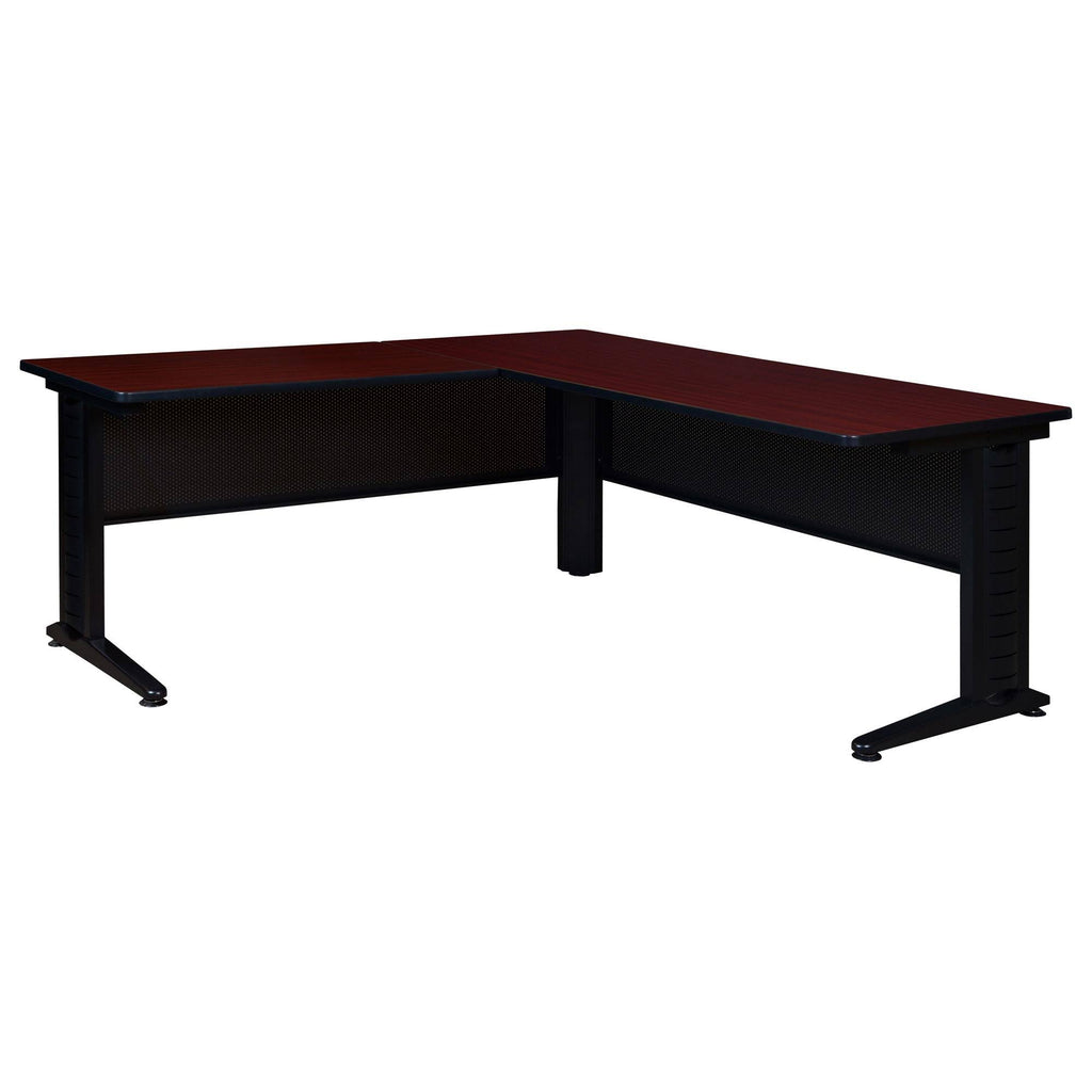 Mahogany L-Desk Shell with Return Y905395